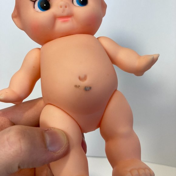 Vintage Kewpie Doll Soft Vinyl Rubber 7.5" moveable arm legs jointed Blue Eyes - Picture 3 of 15